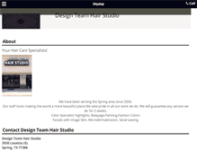 Tablet Screenshot of designteamhairstudio.com